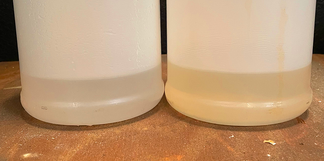 Why did my epoxy hardener turn yellow in the container? KSRESIN