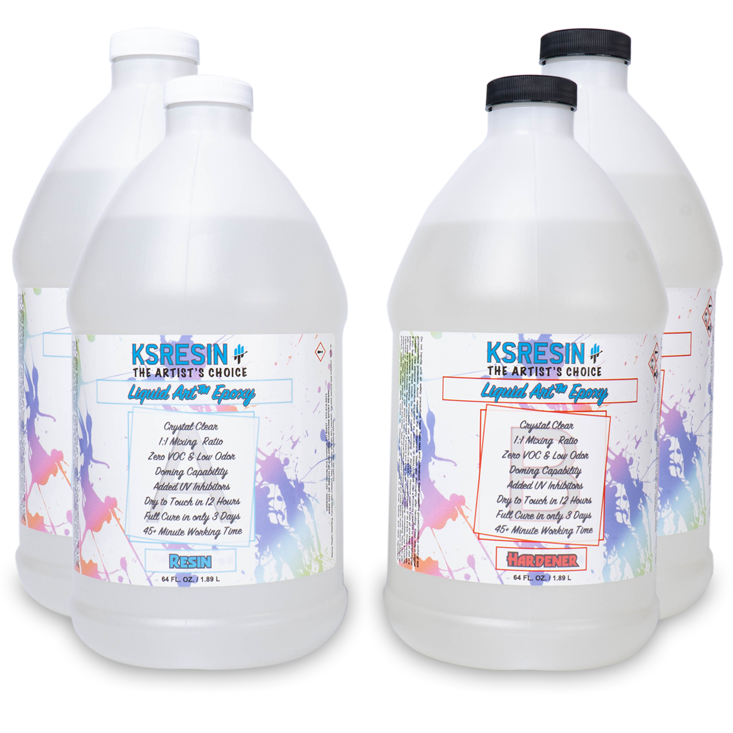 2 Part Clear Epoxy Resin, Tabletop Epoxy, Art Resin, Crafts, Shiny High Gloss Epoxy Finish, Low Odor, Easy Mixing