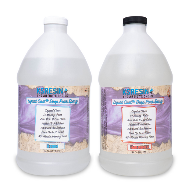 Epoxy Resin Crystal Clear 2 Part Kit For Super Gloss Finish - General Use  Clear Epoxy Resin The, Two Gallon Kit (Save More)