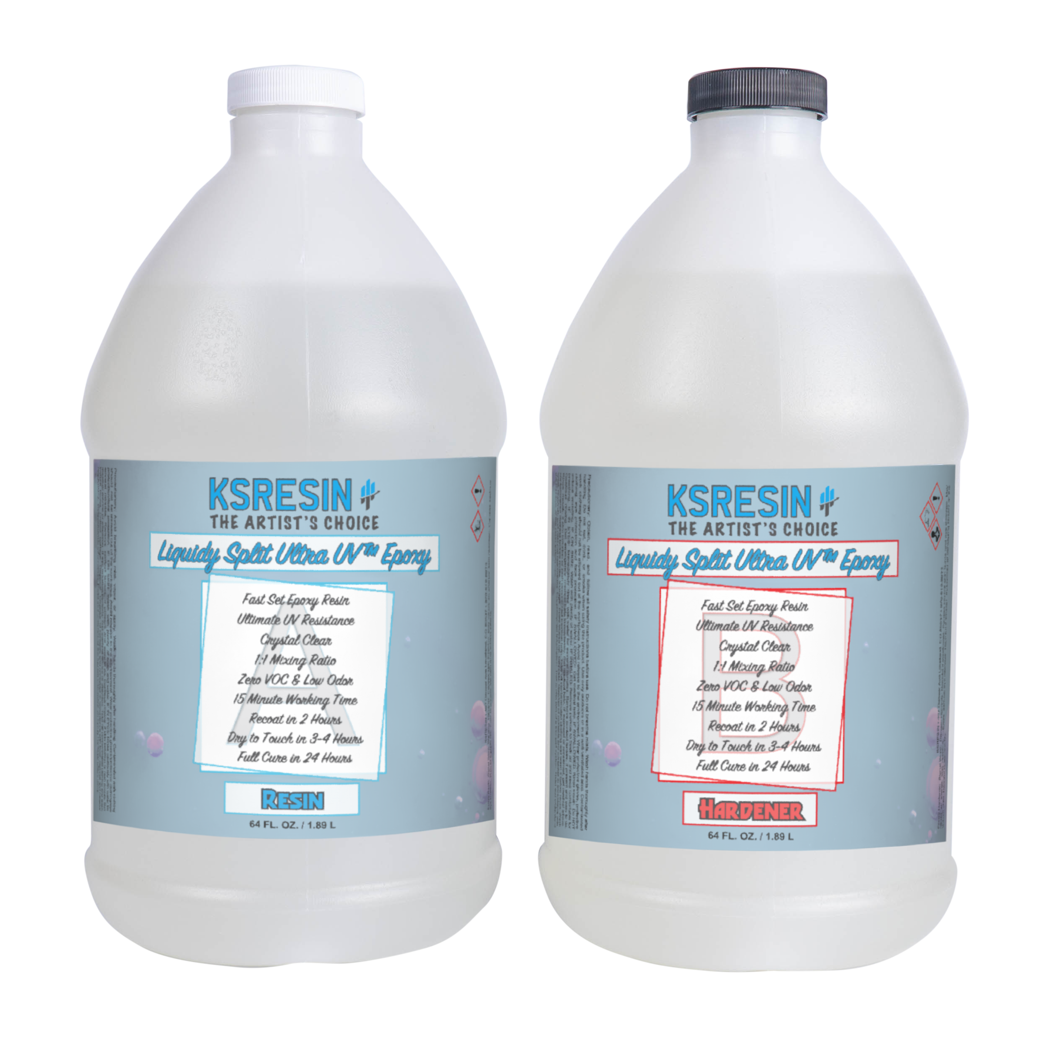 CLEAR WAVE Epoxy Resin 1-Gallon Resin Kit of Resin and Hardener Combined.  So